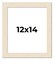 12x14 Wide Barnwood Picture Frame with UV-Resistant Acrylic & Acid Free Backing, Available in 6 Paint Finishes - Grey, Brown, White, and Black